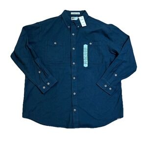 Duluth Trading Free Swingin' Flannel Shirt Men's XL Relaxed Fit Navy Blue NWT